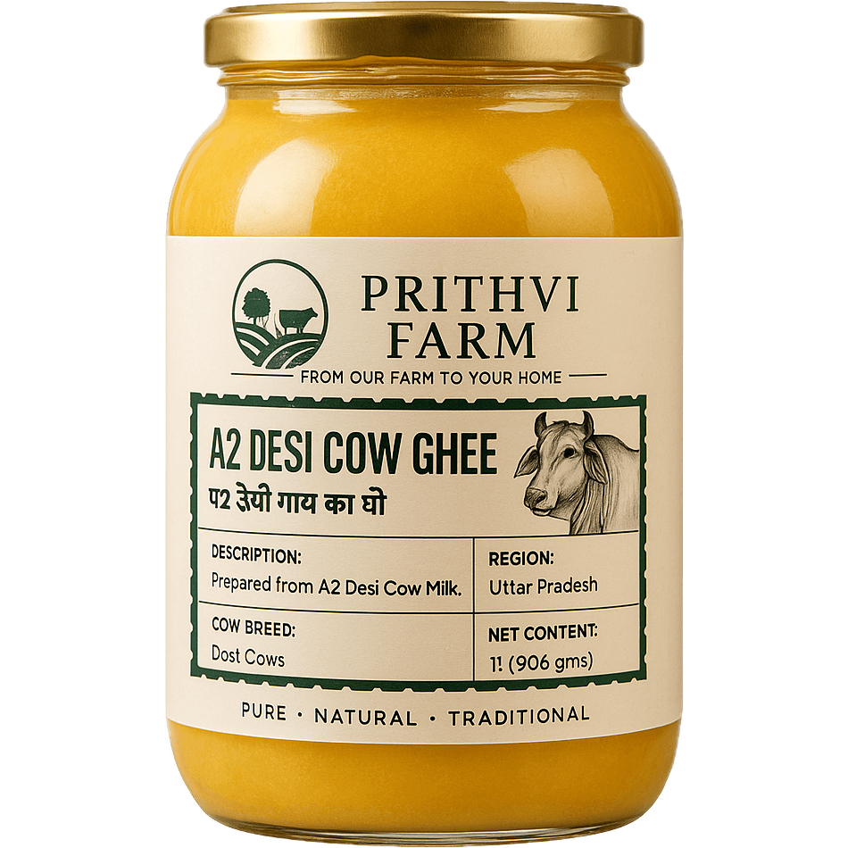 Jar of Prithvi Farms desi ghee